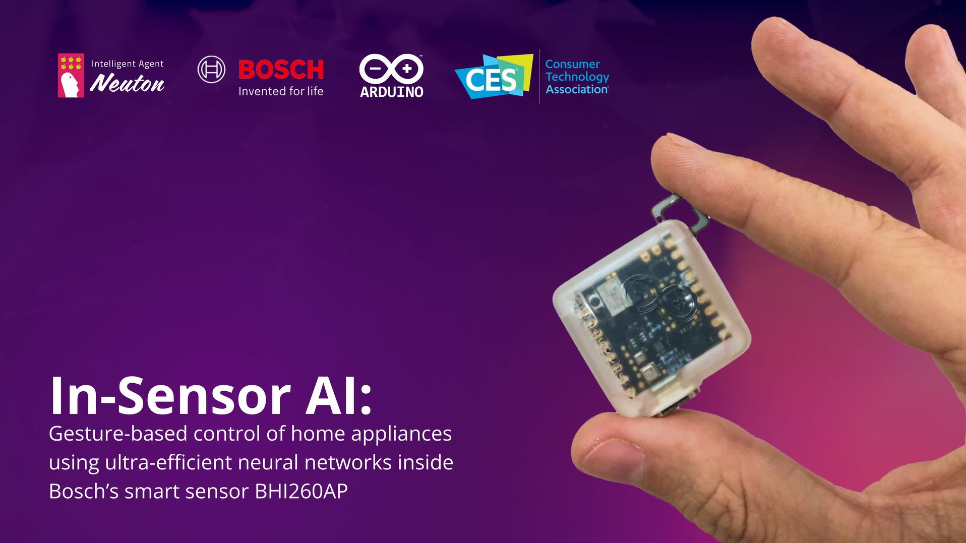 Neuton.AI presented a joint project with Bosch Sensortec and Arduino at CES 2024